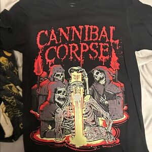 Cannibal Corpse Tee size S

Black Graphic T-Shirt with Red and Yellow Design